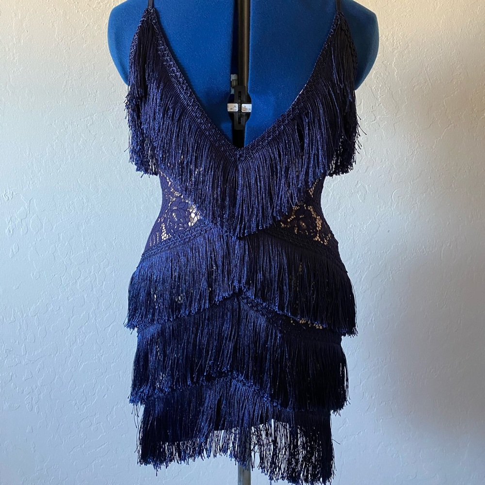 Missguided Fringe Cocktail Dress